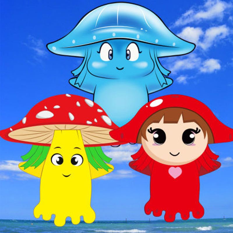 new cartoon mushroom girl kite