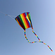 Load image into Gallery viewer, tie dye and rainbow soft sled kite
